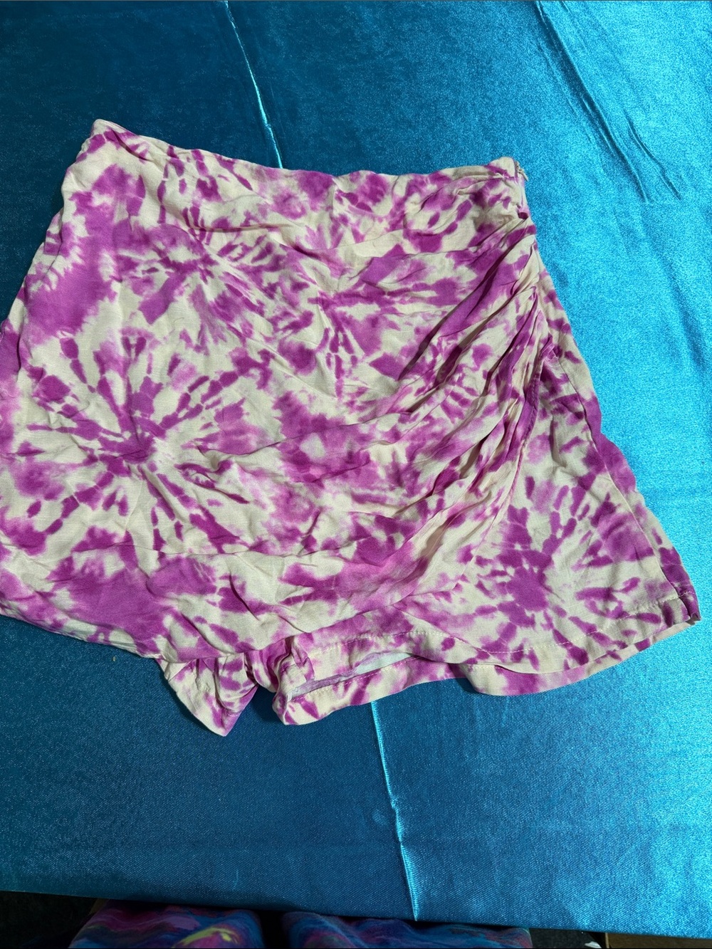 Zara Purple and White Tie-Dye Skort